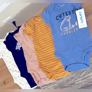 5 NEW onesies NEW/Tags